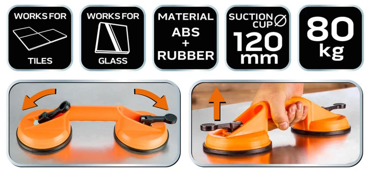 Przyssawka do szyb podwójna NEO TOOLS 80 kg
