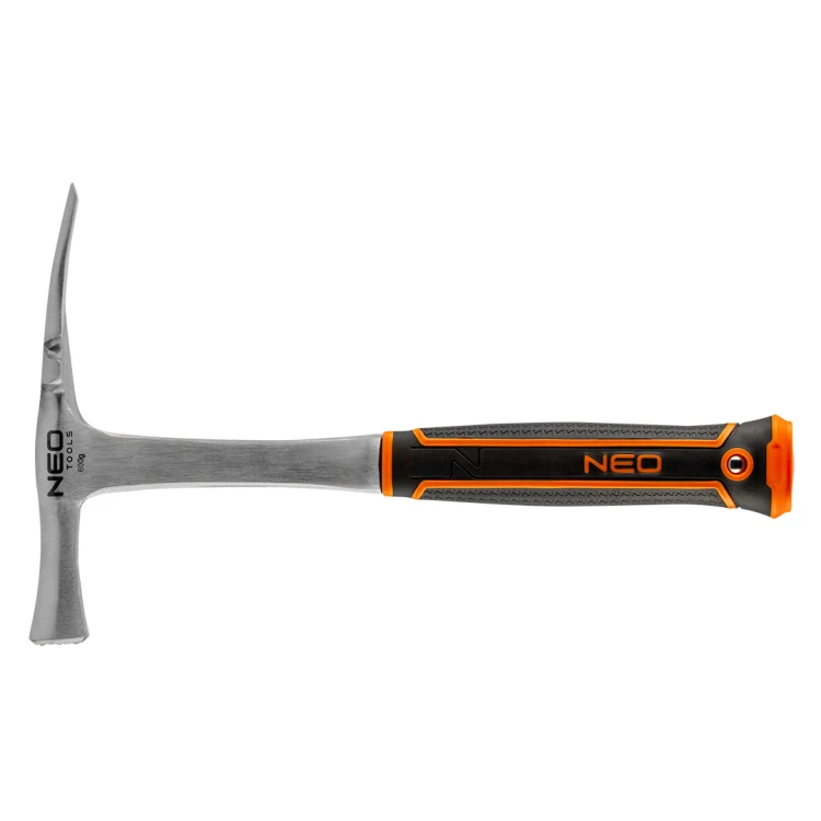 Młotek murarski NEO TOOLS szeroki, berliński 600 g, monolityczna konstrukcja