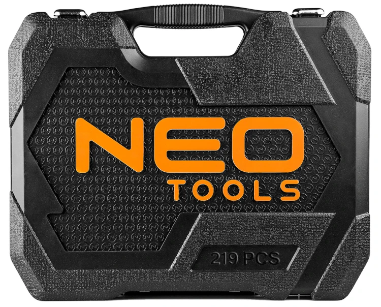 Klucze nasadowe NEO TOOLS zestaw 219 szt. CrV 1/2" 3/8" 1/4"
