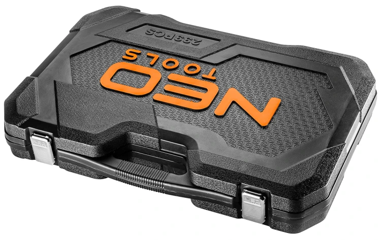 Klucze nasadowe NEO TOOLS zestaw233 szt. CrV 1/2" 3/8" 1/4"