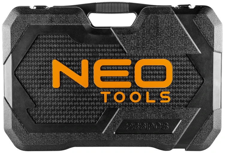 Klucze nasadowe NEO TOOLS zestaw233 szt. CrV 1/2" 3/8" 1/4"