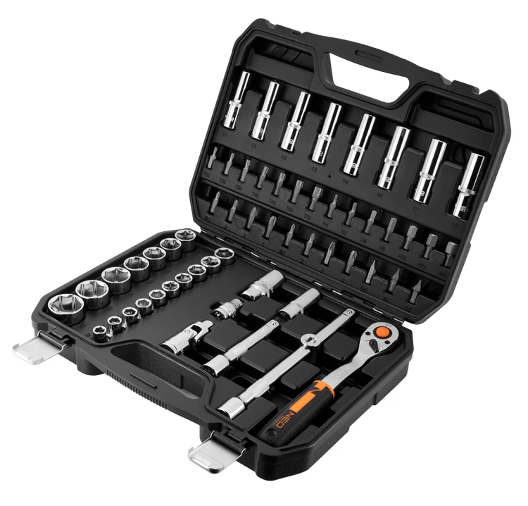 Klucze nasadowe NEO TOOLS zestaw 58 szt. CrV 1/2"