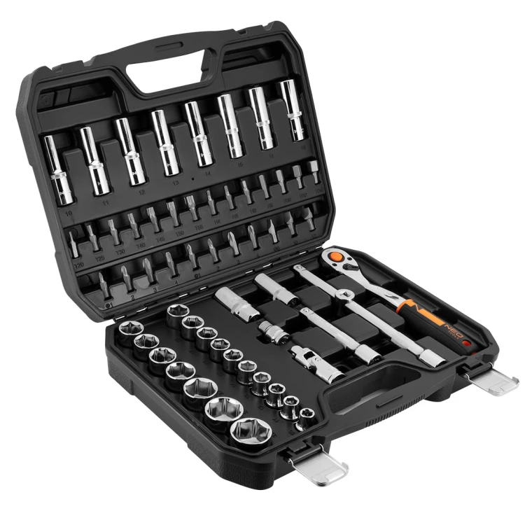 Klucze nasadowe NEO TOOLS zestaw 58 szt. CrV 1/2"