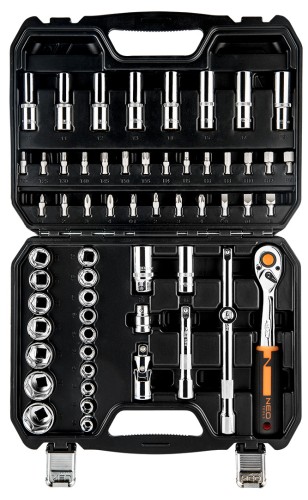 Klucze nasadowe NEO TOOLS zestaw 58 szt. CrV 1/2"