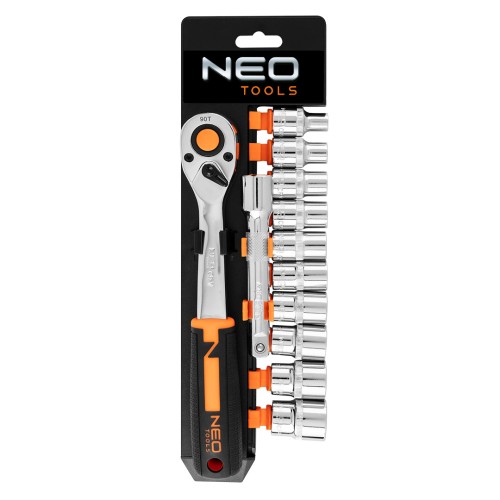 Klucze nasadowe NEO TOOLS zestaw 12 szt. CrV 1/2"