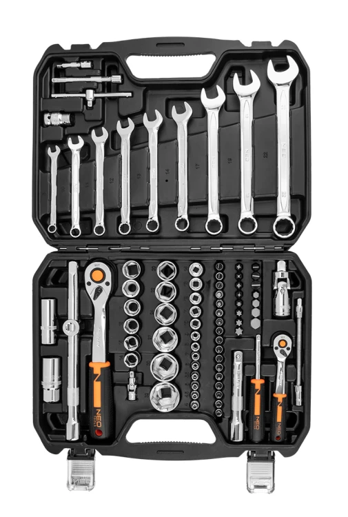 Zestaw kluczy nasadowych NEO TOOLS 1/2" 1/4" 82 szt. CrV