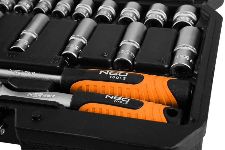 Klucze nasadowe NEO TOOLS 1/4" 55 szt. satynowy