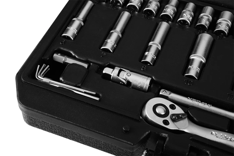 Klucze nasadowe NEO TOOLS 1/4" 55 szt. satynowy