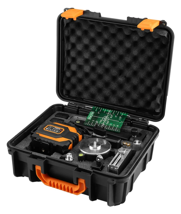 Laser 3D NEO TOOLS 12 linii zielony, zestaw w walizce