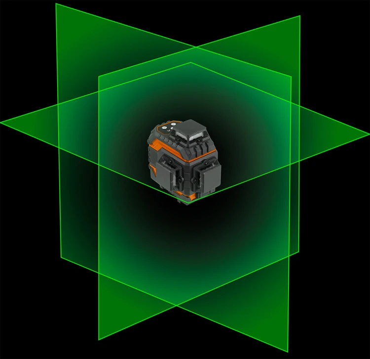 Laser 3D NEO TOOLS 12 linii zielony, zestaw w walizce