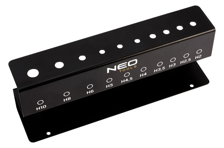 Klucze trzpieniowe NEO TOOLS  z przetyczką 2-10 mm, zestaw 10 szt. w stojaku