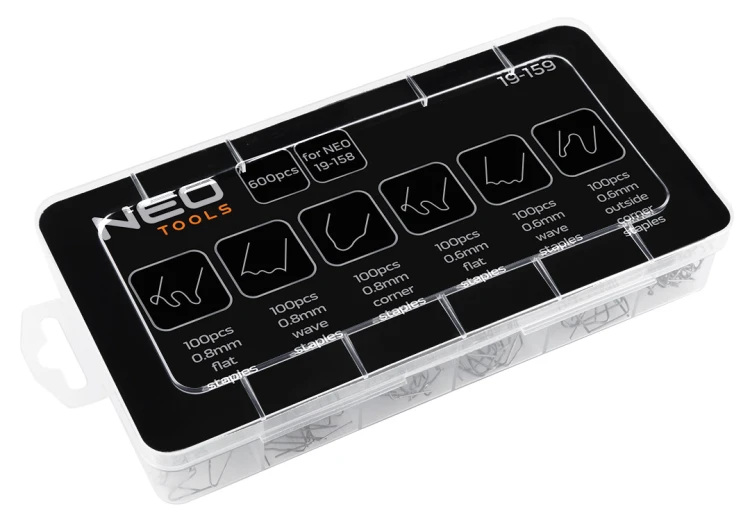 Zszywki do plastiku NEO TOOLS zestaw 600 szt.
