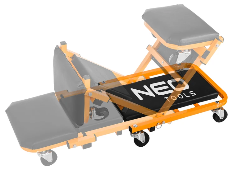 Leżanka warsztatowa i stołek warsztatowy NEO TOOLS 2 w 1