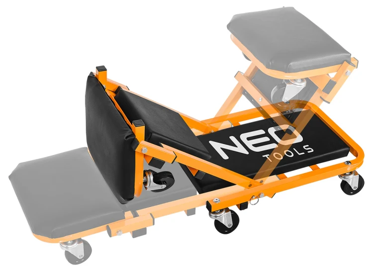 Leżanka warsztatowa i stołek warsztatowy NEO TOOLS 2 w 1