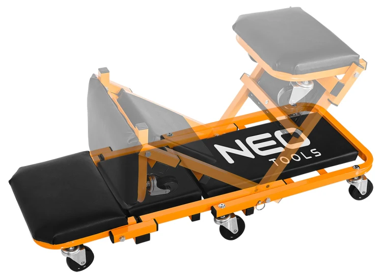 Leżanka warsztatowa i stołek warsztatowy NEO TOOLS 2 w 1