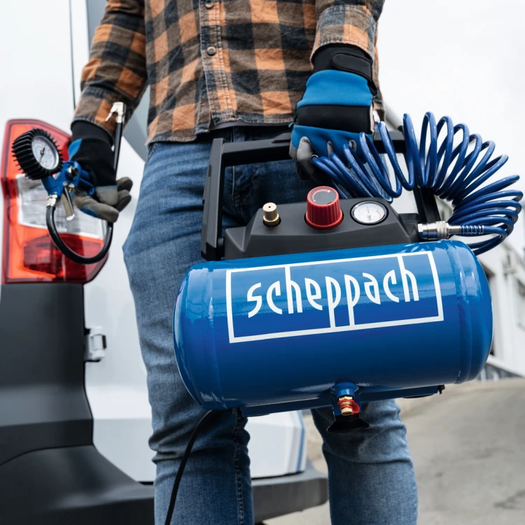 Kompresor Scheppach HC06 6 L + zestaw akcesoriów