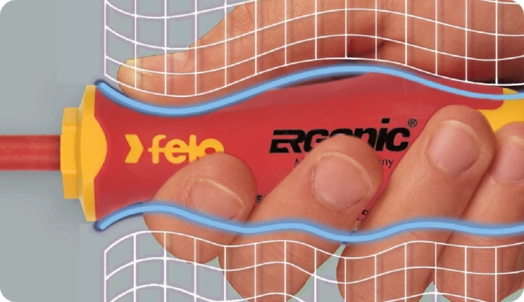 Wkrętaki izolowane FELO  Ergonic VDE zestaw 6 szt. + magnetyzer