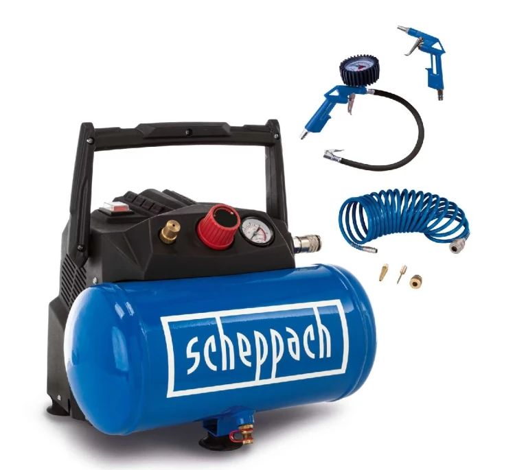 Kompresor Scheppach HC06 6 L + zestaw akcesoriów