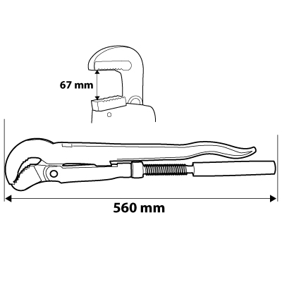 Klucz do rur NEO TOOLS typ 90 2" 560 mm