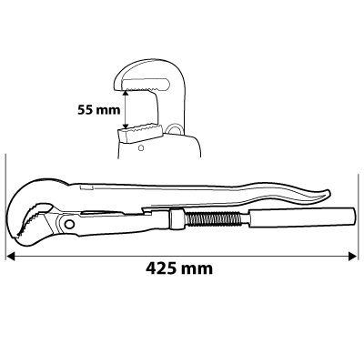 Klucz do rur NEO TOOLS typ 90 1.5" 425 mm