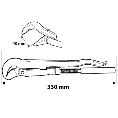 Klucz do rur NEO TOOLS typ 45 1" 330 mm