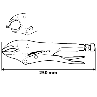 Szczypce zaciskowe uniwersalne NEO TOOLS 250 mm, okrągłe szczęki