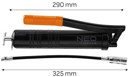 Smarownica dźwigniowa  NEO TOOLS 400 cm3 z wężykiem 8 x 300 mm (10000Psi)