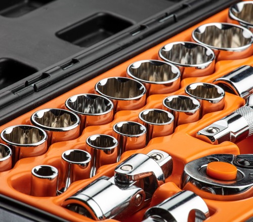 Klucze nasadowe 1/2" NEO TOOLS zestaw 23 szt.