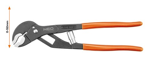 Szczypce do rur NEO TOOLS 240 mm, zakres 0-52 mm szybkonastawne