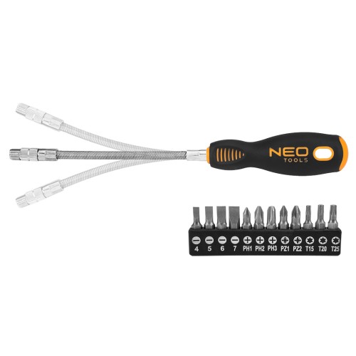 Wkrętak z giętkim grotem NEO TOOLS zestaw 13 szt.