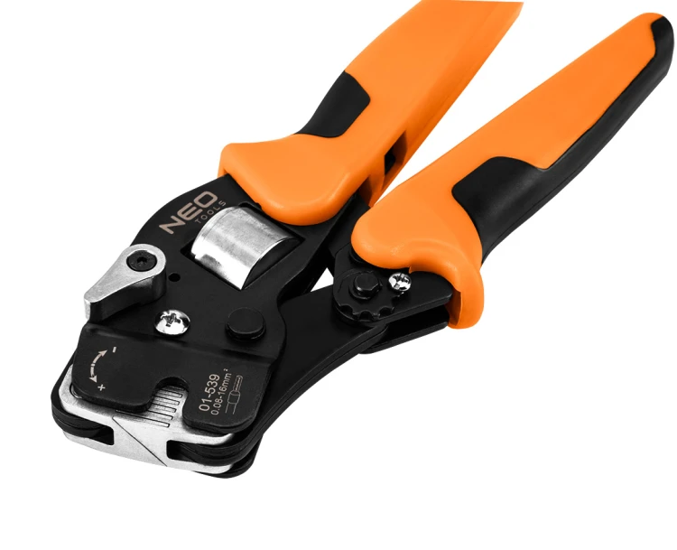 Szczypce do zaciskania końcówek tulejkowych NEO TOOLS CrV 230 mm, samonastawne 0.08 -16 mm2, AWG 26-5