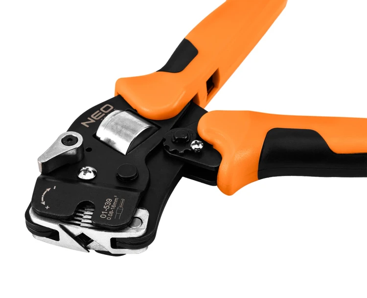 Szczypce do zaciskania końcówek tulejkowych NEO TOOLS CrV 230 mm, samonastawne 0.08 -16 mm2, AWG 26-5