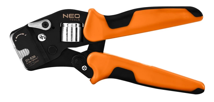 Szczypce do zaciskania końcówek tulejkowych NEO TOOLS CrV 230 mm, samonastawne 0.08 -16 mm2, AWG 26-5