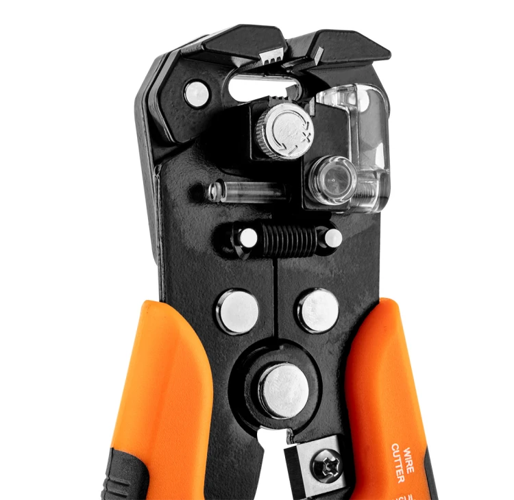Automatyczny ściągacz izolacji NEO TOOLS 205 mm, czołowy + konektory 230 szt.