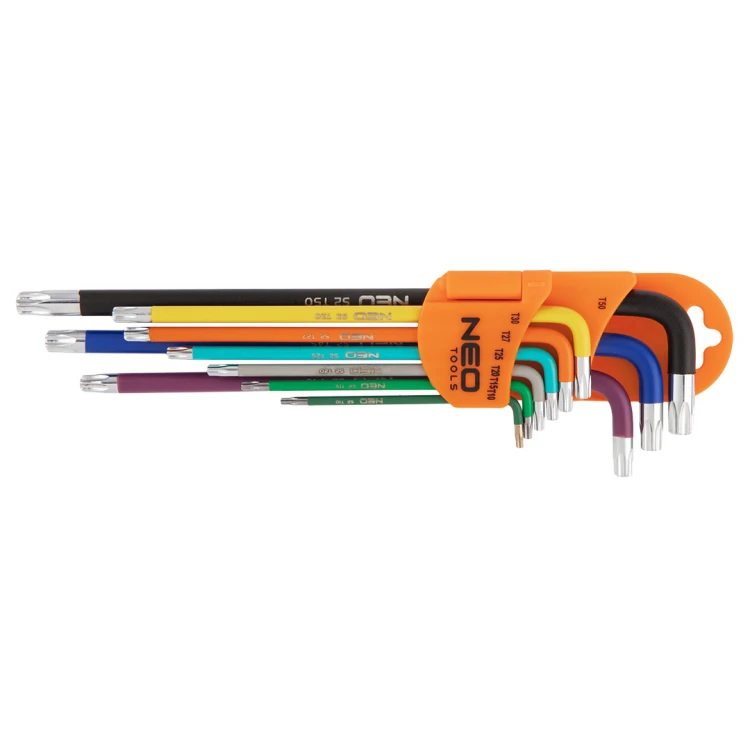 Klucze Torx NEO TOOLS  T10-50, zestaw 9 szt., kolorowe