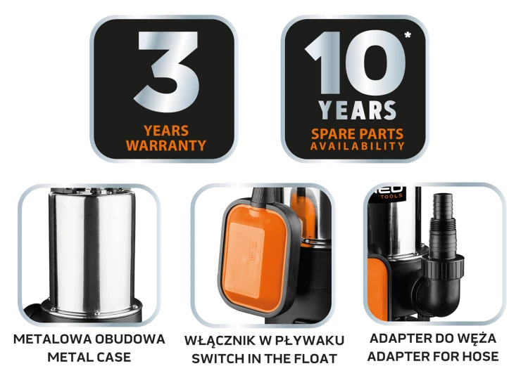 Pompa zanurzeniowa do wody brudnej NEO TOOLS  1100W
