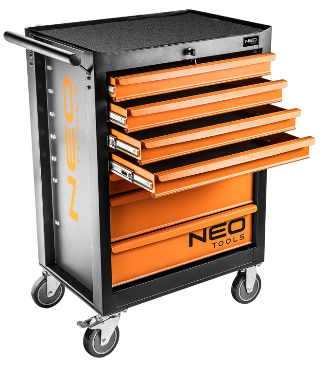 Szafka warsztatowa, NEO TOOLS 7 szuflad + zestaw 129 narzędzi