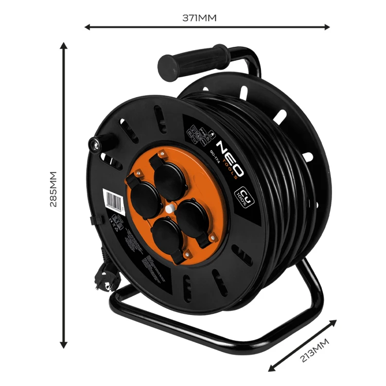 Przedłużacz bębnowy 40 m NEO TOOLS 3 x 2.5 mm2