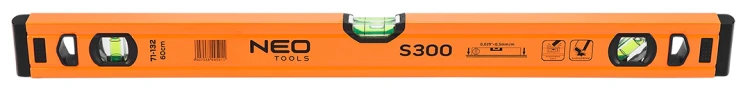 Poziomnica aluminiowa NEO TOOLS S 300 poziomica 3 libelle, 60 cm