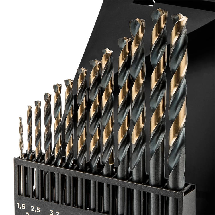 Wiertła do metalu HSS-CNC NEO TOOLS 124° Pro-Tec 1.5 - 6.5 mm zestaw 13 szt.