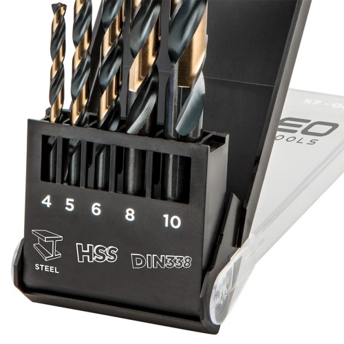Wiertła do metalu HSS-CNC  NEO TOOLS 124° Pro-Tec 4.0 - 10 mm zestaw 5 szt.