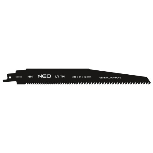 Brzeszczot do piły szablastej NEO TOOLS HM 228 x 24 x 1.2 mm 6/8 TPI