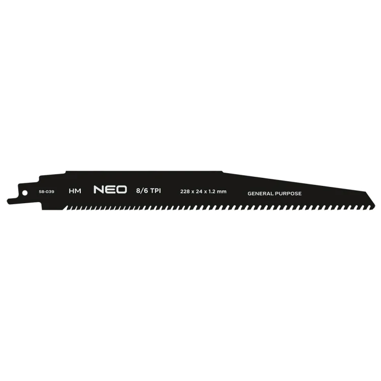 Brzeszczot do piły szablastej NEO TOOLS HM 228 x 24 x 1.2 mm 6/8 TPI