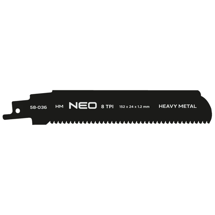 Brzeszczot do piły szablastej NEO TOOLS HM 152 x 24 x 1.2 mm 8TPI