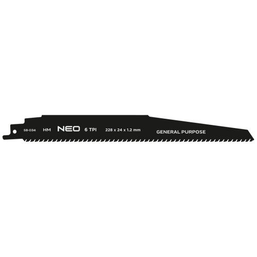 Brzeszczot do piły szablastej NEO TOOLS HM 228 x 24 x 1.2 mm 6TPI