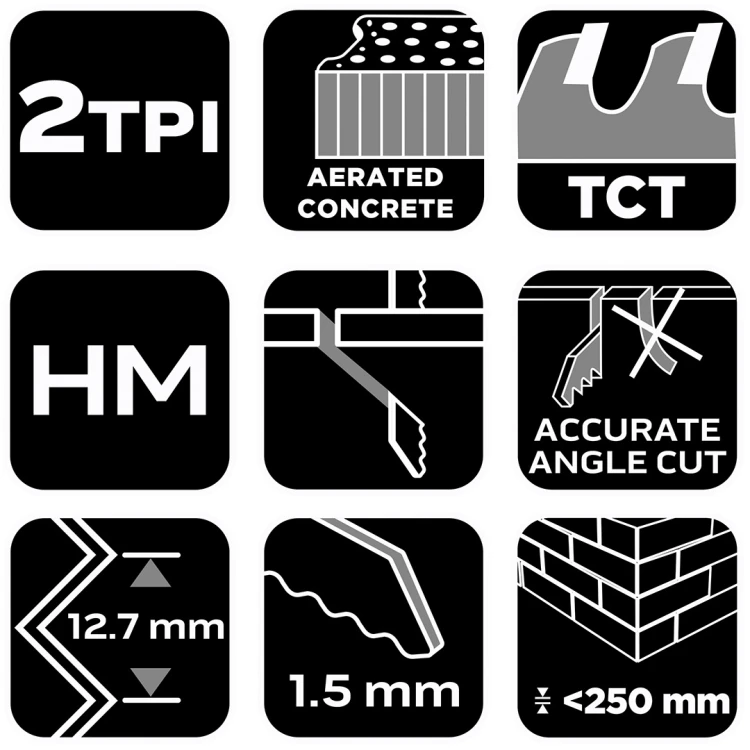 Brzeszczot do piły szablastej NEO TOOLS HM 305 x 50 x 1.5 mm 2TPI
