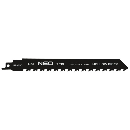 Brzeszczot do piły szablastej NEO TOOLS HM 240 x 22,5 x 1.5 mm 2TPI