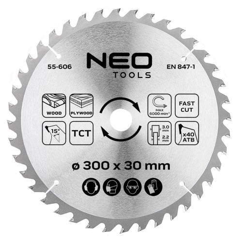 Tarcza do pilarki widiowa NEO TOOLS 300 x 30 mm 40 zębów