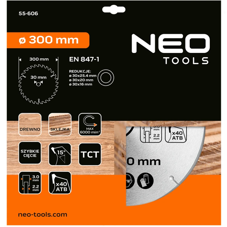 Tarcza do pilarki widiowa NEO TOOLS 300 x 30 mm 40 zębów