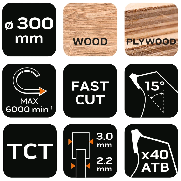Tarcza do pilarki widiowa NEO TOOLS 300 x 30 mm 40 zębów